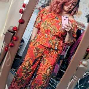 ❤️Two Piece-Rachel Zoe Tropical 🍹 Pant (L) Top (XL)